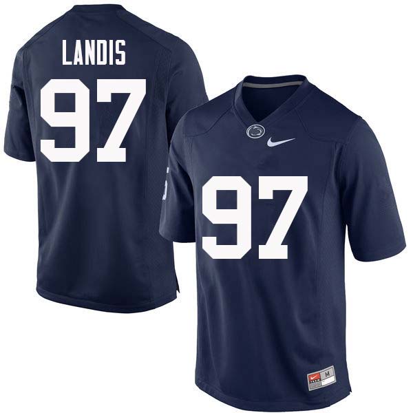 Men #97 Carson Landis Penn State Nittany Lions College Football Jerseys Sale-Navy